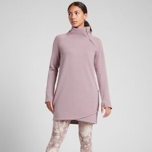 Athleta Cozy Karma Asymmetrical Sweatshirt Dress